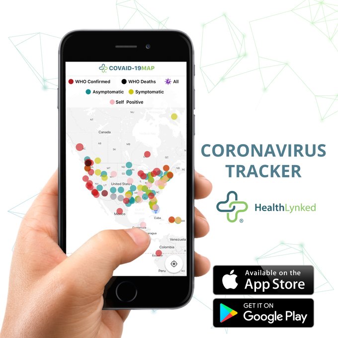 HealthLynked Corp. Tracks Worldwide Spread of Coronavirus and Keeps Users Informed With Novel Interactive App